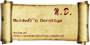 Moldván Dorottya névjegykártya
