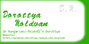 dorottya moldvan business card